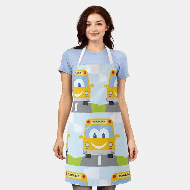 Happy School Bus Apron (Worn)