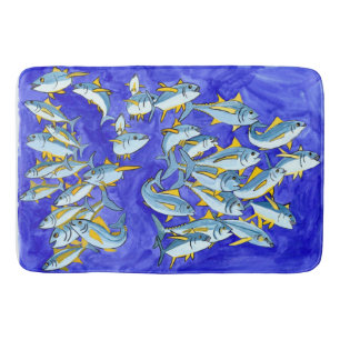 Happy School of Yellowfin Tuna Bath Mat