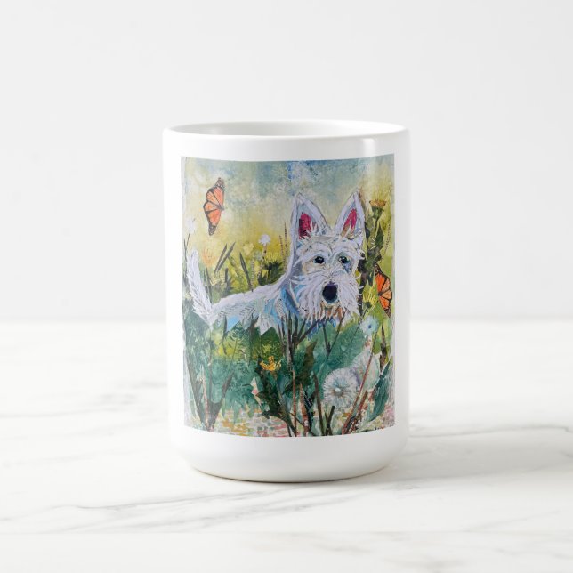 Happy Scottie in a Field Coffee Mug (Center)
