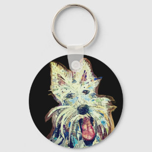 Happy Scottie Key Ring