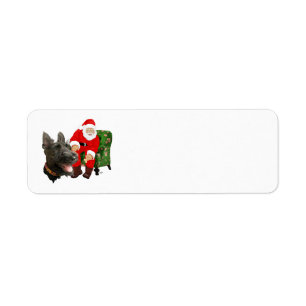 Happy Scottish Terrier & Snowman
