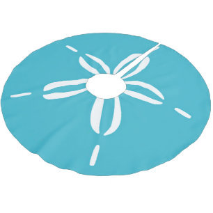 Happy Seashore   Beach Sand Dollar Christmas Brushed Polyester Tree Skirt