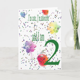 Happy Second Birthday Card