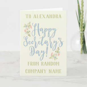 Happy Secretary's Day Personalised Greeting Card