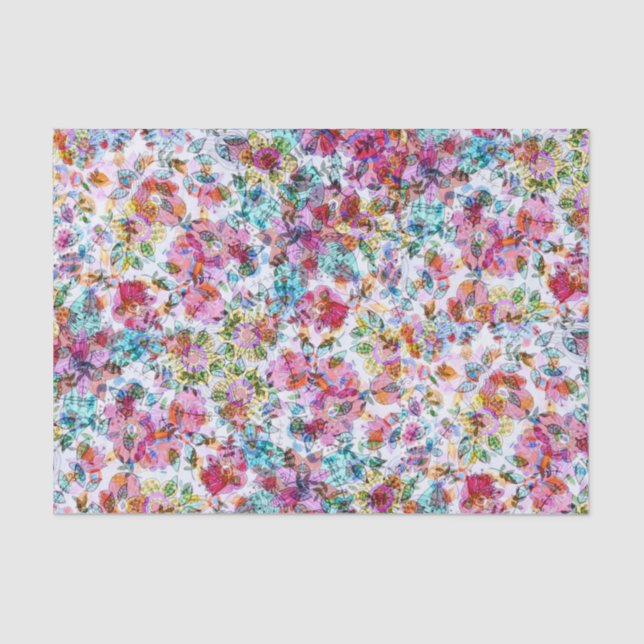 HAPPY SEED WATERCOLOR FLORAL PATTERN TISSUE PAPER (Front)