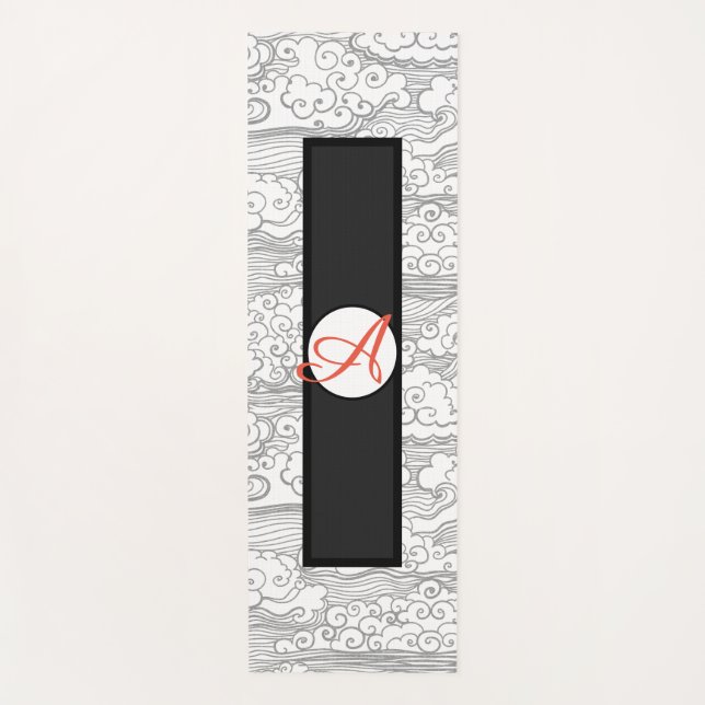 HAPPY SEED YOGA Mat WITH JAPANESE CLOUDS MONOGRAM (Front)