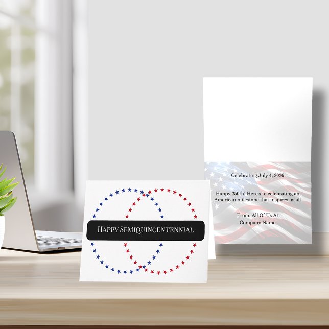 Happy Semiquincentennial 250th July 4 Note Card (Creator Uploaded)