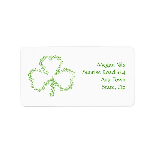 Happy Shamrock Address Label (Front)