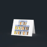 Happy Shared Same Day Birthday Card<br><div class="desc">Three rows of cartoon cats holding up banners that say 'Have a wonderful day on our joint birthday'.</div>