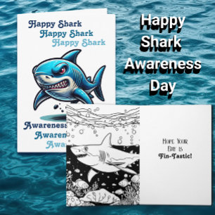 Happy Shark Awareness Day   July 14th Card