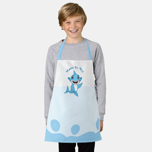 Happy Shark Family Apron (Worn)
