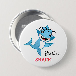 Happy Shark Family Brother Shark 7.5 Cm Round Badge