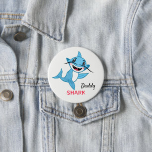 Happy Shark Family Daddy 7.5 Cm Round Badge