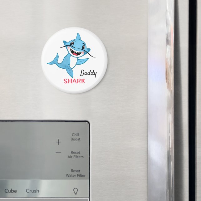 Happy Shark Family Daddy Magnet (In Situ (Fridge))