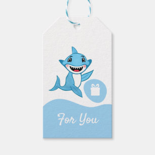 Happy Shark Family  Gift Tags