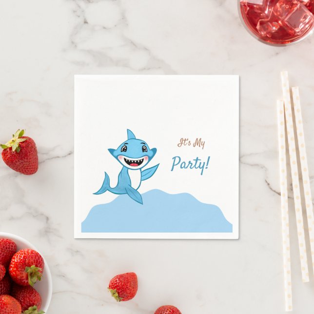 Happy Shark Family Level Two Napkin (Insitu)