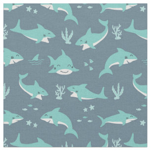 Happy Sharks Fabric
