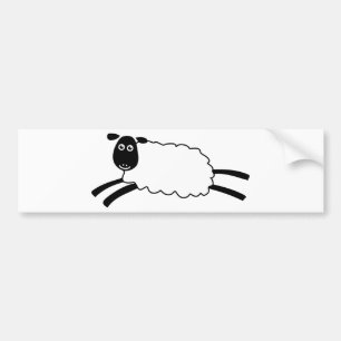 Happy Sheep Bumper Sticker