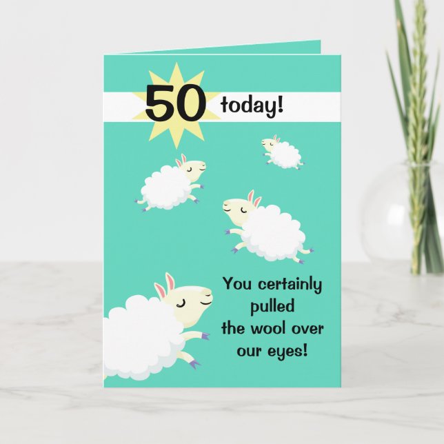 Happy Sheep Customisable Birthday card (Front)