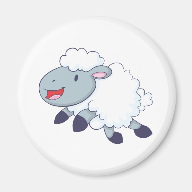 Happy Sheep Magnet (Front)