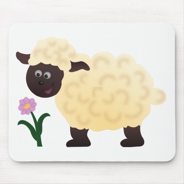 Happy Sheep Mouse Mat (Front)