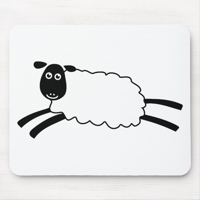 Happy Sheep Mouse Mat (Front)