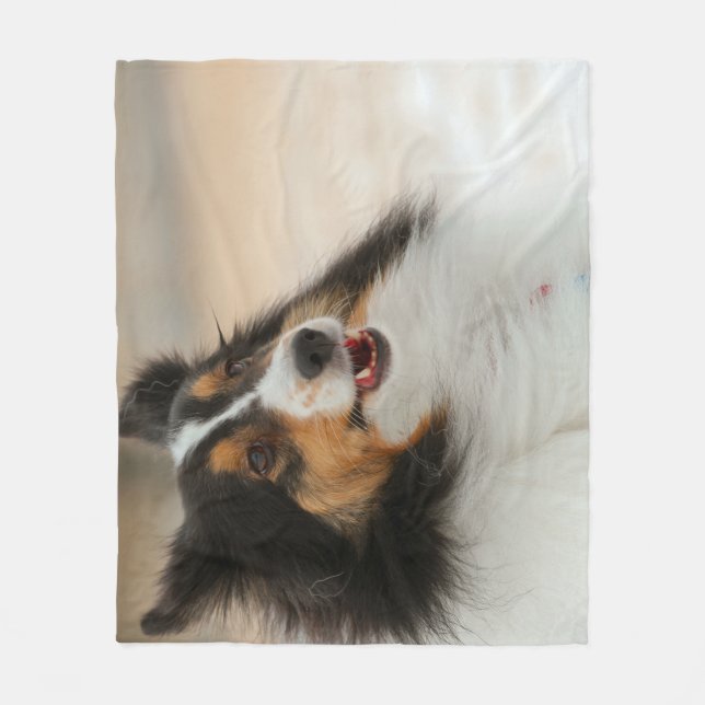 Happy Shelty Baby Blanket (Front)