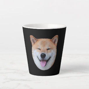 Happy shiba inu face Smiling dog gift Latte Mug