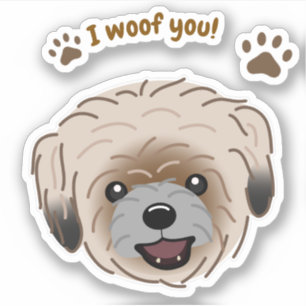 Happy Shih Tzu Dog Lover I Woof You Paws