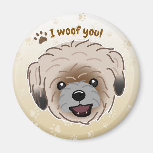 Happy Shih Tzu Dog Lover I Woof You Paws Magnet