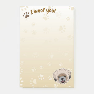 Happy Shih Tzu Dog Lover I Woof You Paws Post-it Notes