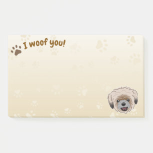 Happy Shih Tzu Dog Lover I Woof You Paws Post-it Notes