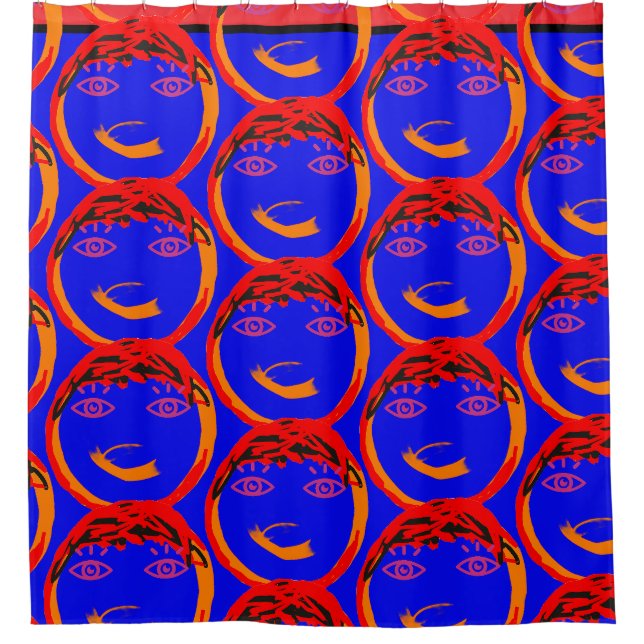 HAPPY Shower Curtain! Curtain (Front)