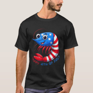 Happy Shrimp Celebrate 4th Of July Kids Men Women T-Shirt