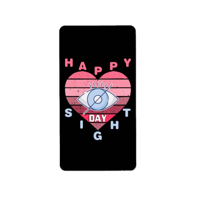 Happy Sight Day Label (Front)