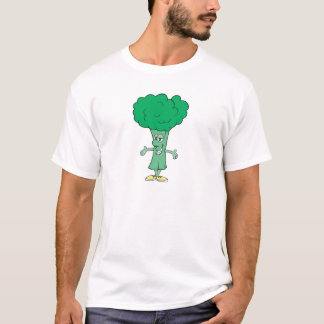 happy silly broccoli cartoon T-Shirt