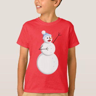 Happy Singing Snowman Kids Dark Long Sleeve T-Shirt