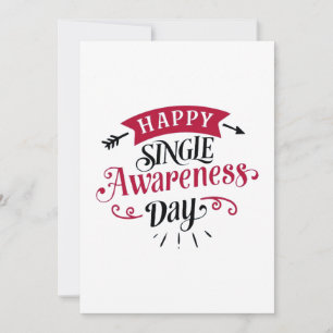 Happy Single Awareness Day Thank You Card