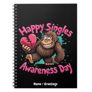 Happy Singles Awareness Day Celebrate Love Notebook