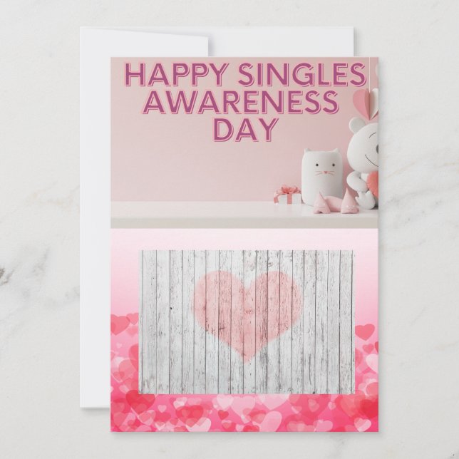 Happy Singles Awareness Day Holiday Card (Front)