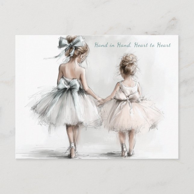 Happy Sister Day Greeting Card Pastel Fashion  (Front)