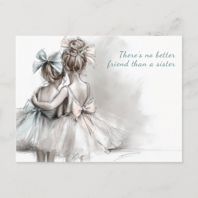 Happy Sister Day Greeting Card – Pastel Fashion  (Front)