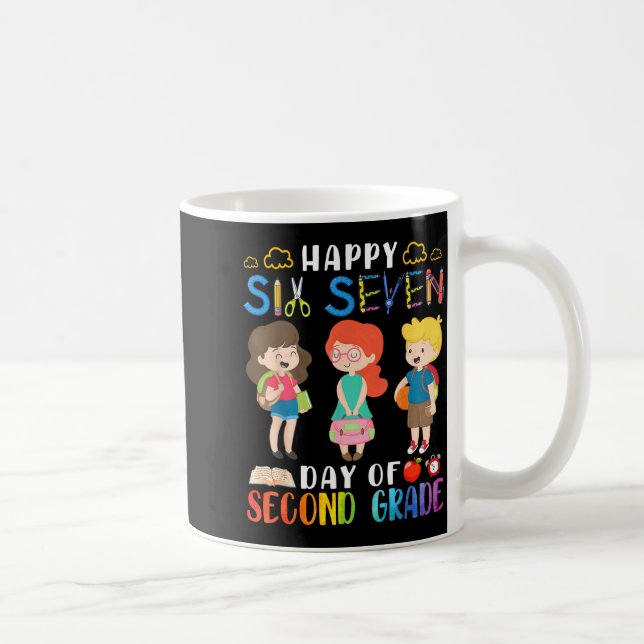 Happy Six Seven Day Of Second Grade Student Back T Coffee Mug (Right)