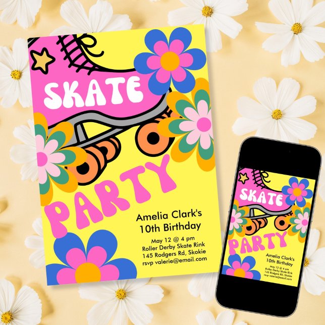 Happy Skate Party Invitation (Creator Uploaded)