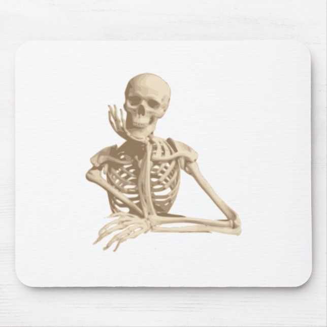 Happy Skeleton Mouse Mat (Front)