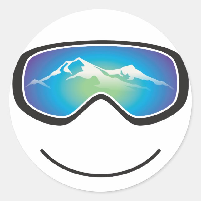 Happy Skier/Snowboarder Sticker (Front)