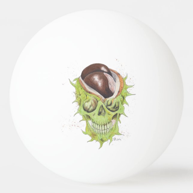 happy skull kastanie ping pong ball (Back)