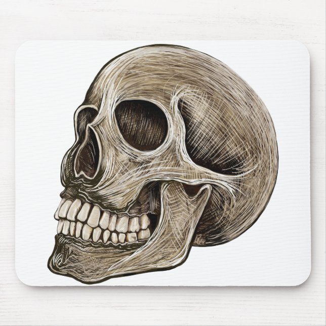 Happy Skull Mouse Mat (Front)