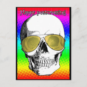 Happy skull postcard
