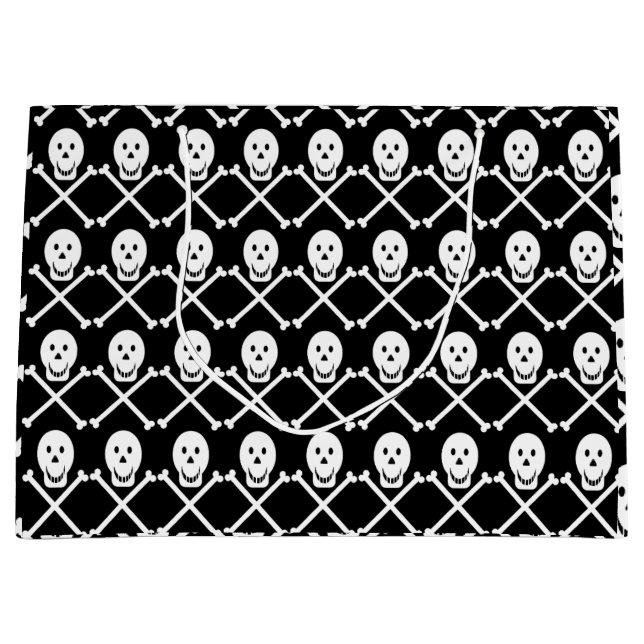 happy skulls crossbones gift bag (Front)